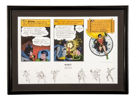 Bob Kane Signed and Framed "Robin" Print